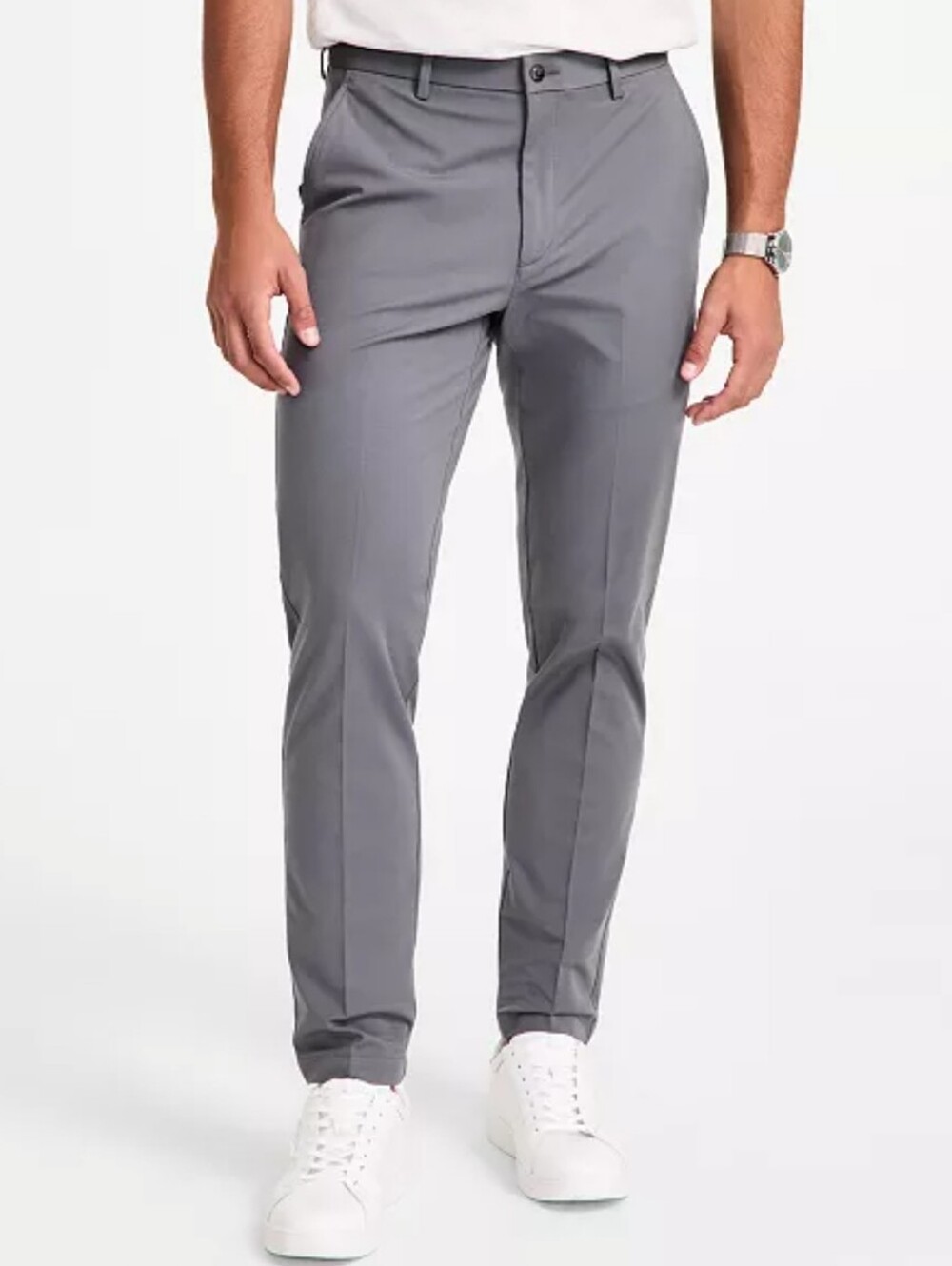NWT Michael Kors Men's Classic Fit Cotton-Blend Dress Pants - Gray/Slate 38x34